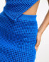 Фото #3 товара Missyempire fine knit mini skirt co-ord in electric blue