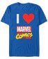 Фото #1 товара Marvel Men's I Heart Marvel Comics, Short Sleeve T-Shirt
