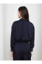 Lcw Vision Önden Düğme Kapamalı Düz Uzun Kollu Oversize Kadın Saten Gömlek