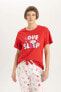 Fall In Love Regular Fit Baskılı Kısa Kollu Pijama Takımı B6207ax24sp