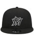 Men's Black Miami Marlins Trucker 9FIFTY Snapback Hat