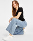 Фото #4 товара Women's Wide-Leg Jeans