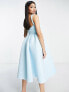 Фото #3 товара ASOS DESIGN corset midi prom dress in pale blue