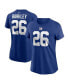 ფოტო #1 პროდუქტის Women's Saquon Barkley Royal New York Giants Player Name and Number T-shirt