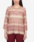 ფოტო #1 პროდუქტის Petite Mulberry Street Lace Neck Biadere Top