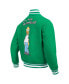 ფოტო #2 პროდუქტის Men's Homer Simpson Kelly Green The Simpsons Hiding in the Bushes Full-Zip Varsity Jacket