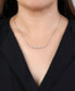 ფოტო #2 პროდუქტის Diamond Graduated Curved Bar 18" Collar Necklace (2 ct. t.w.) in 14k White Gold