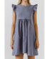 ფოტო #1 პროდუქტის Women's Knit Poplin Mixed Dress