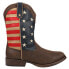 Фото #1 товара Roper American Patriotic Square Toe Cowboy Mens Blue, Brown, Red Casual Boots 0