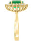 ფოტო #4 პროდუქტის EFFY® Sapphire (1-7/8 ct. t.w.) & Diamond (3/8 ct. t.w.) Halo Ring in 14k Gold (Also available in Emerald and White Gold)