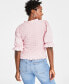 Women's Elbow-Sleeve Smocked Top, Created for Macy's