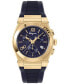 ფოტო #1 პროდუქტის Salvatore Men's Swiss Chronograph Vega Blue Silicone Strap Watch 42mm