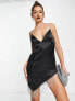 Фото #1 товара NA-KD mini dress with diamante fringe in black