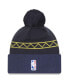 Фото #3 товара Men's Navy Indiana Pacers 2022/23 City Edition Official Cuffed Pom Knit Hat