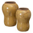 Vase 17,5 x 17,5 x 25 cm Ceramic Mustard