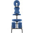 Фото #6 товара Krzesło do masażu tatuażu przenośne składane Montpellier Blue do 130 kg niebieskie