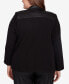 Фото #2 товара Plus Size Rue Rivoli Faux Leather Jacket With Knit Sleeves