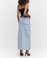 Фото #2 товара Women's Slit Denim Skirt