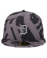 ფოტო #4 პროდუქტის Men's Black Detroit Tigers Logo Fracture 59FIFTY Fitted Hat