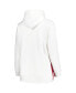 Фото #2 товара Women's White/Crimson Alabama Crimson Tide Plus Size Taping Pullover Hoodie