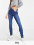 Фото #1 товара Only Tall Royal high waisted skinny jeans in mid blue wash