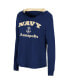 Фото #3 товара Women's Navy Navy Midshipmen Catalina Hoodie Long Sleeve T-Shirt