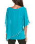 Фото #2 товара Joseph Ribkoff Chiffon Overlay Top Women's