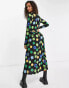 JDY exclusive maxi dress in blue daisy print