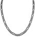 ფოტო #1 პროდუქტის Figaro Link 22" Chain Necklace in Black Ruthenium-Plated Sterling Silver, Created for Macy's