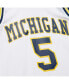 Men's Jalen Rose White Michigan Wolverines 1991/92 Swingman Player Jersey Белый, M - фото #2