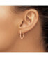 ფოტო #2 პროდუქტის Stainless Steel Polished Rose plated Hinged Hoop Earrings
