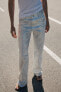 Trf mid-rise loose foil jeans