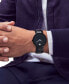 ფოტო #5 პროდუქტის Men's Swiss Sapphire Black PVD Stainless Steel Bracelet Watch 39mm