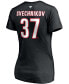 Фото #4 товара Women's Andrei Svechnikov Black Carolina Hurricanes Alternate Authentic Stack Name and Number V-Neck T-shirt