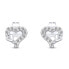 Charming heart earrings made of white gold EA526WAU