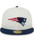 ფოტო #5 პროდუქტის Men's Cream New England Patriots Retro 59FIFTY Fitted Hat