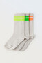 Фото #7 товара 3-pack of neon stripe socks