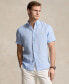 Фото #1 товара Men's Short-Sleeve Linen Button-Up