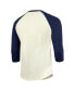 Фото #3 товара Men's Threads Cream/Navy New York Yankees Raglan 3/4-Sleeve T-Shirt