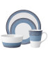 Посуда для сервировки стола Noritake Colorscapes Layers 4 Piece Coupe Place Setting Черный - фото #24