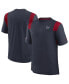 Фото #2 товара Men's Navy Houston Texans Sideline Tonal Logo Performance Player T-shirt