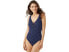 Фото #1 товара Tommy Bahama 256235 Sea Swell Reversible Lace Back One-Piece Swimsuit Size 12