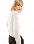 Фото #6 товара COLLUSION v neck cropped jumper in ecru