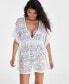 Women's Plunge-Neck Lace Kimono Cover-Up, Created for Macy's