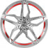Фото #2 товара Колесный диск литой Corspeed Kharma silver-brushed-surface undercut trimline red 9x20 ET30 - LK5/120 ML72.6