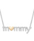 ფოტო #1 პროდუქტის Diamond Mommy Heart Pendant Necklace (1/6 ct. t.w.) in Sterling Silver & 14k Gold-Plate, 18" + 2" extender