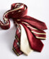 Фото #3 товара Галстук мужской Tayion Collection в полоску бордовый и кремовый