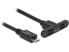 Delock 85245 - 0.25 m - Micro-USB B - Micro-USB B - USB 2.0 - Male/Female - Black
