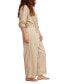 Women's Belted Paperbag-Waist Wide-Leg Pants