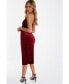 Фото #2 товара Women's Velvet Wrap Chain Dress